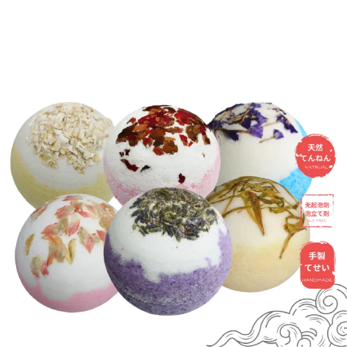 🌸SENTAKU🌸Fizzy Petals Bath Bomb 80g-120g