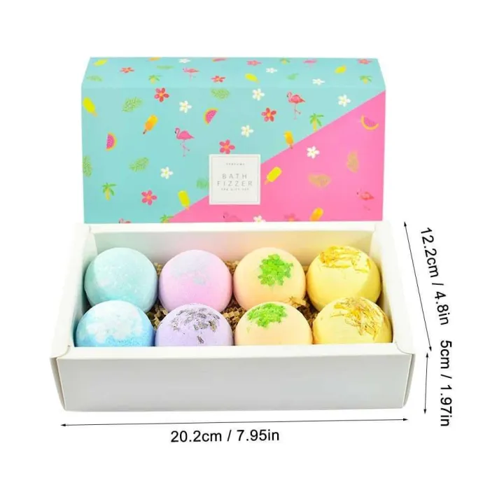 8pcs Bath Bombs Body Cleaner Multi-color Essential Oils Bath Salt Ball