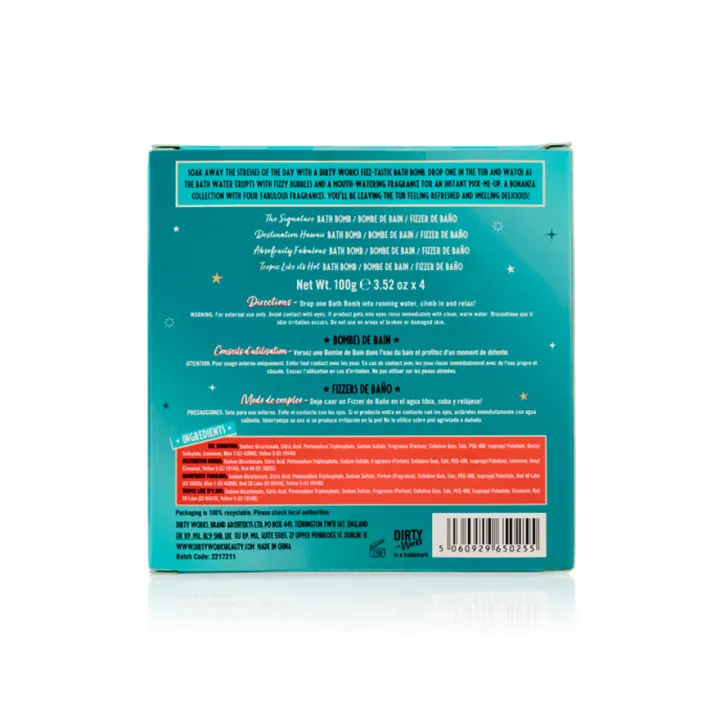 DIRTYWORKS Fizzin Around Bath Bomb Collection Set